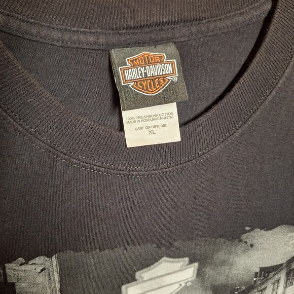 Harley Davidson y2k vintage double sided graphic print tee pin-up XL Outer banks - Picture 4 of 5